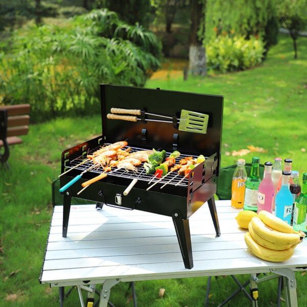 Portable Folding Charcoal Barbecue Grill - Image 2