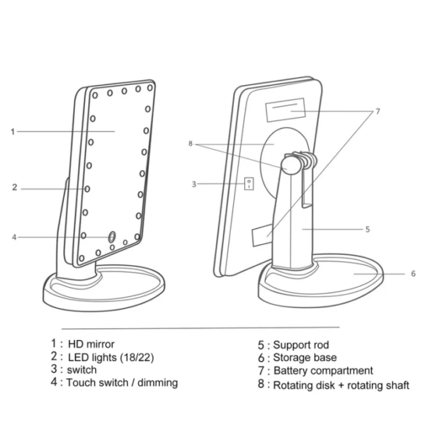 LED Makeup Mirror - Image 5