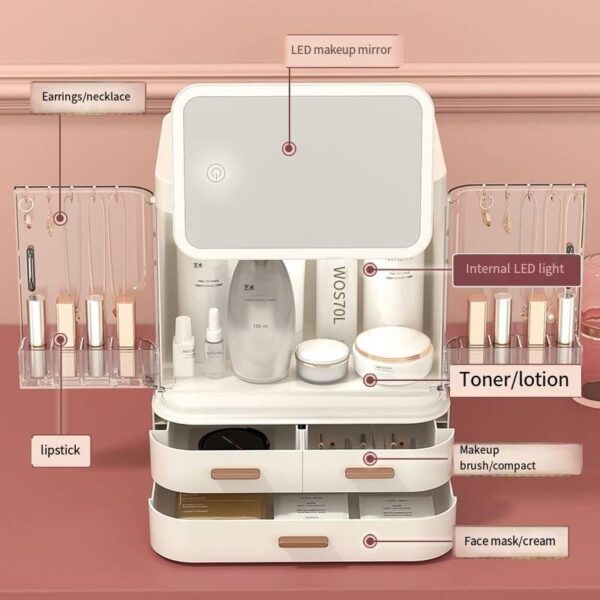 Cosmetic storage with a mirror - Image 5