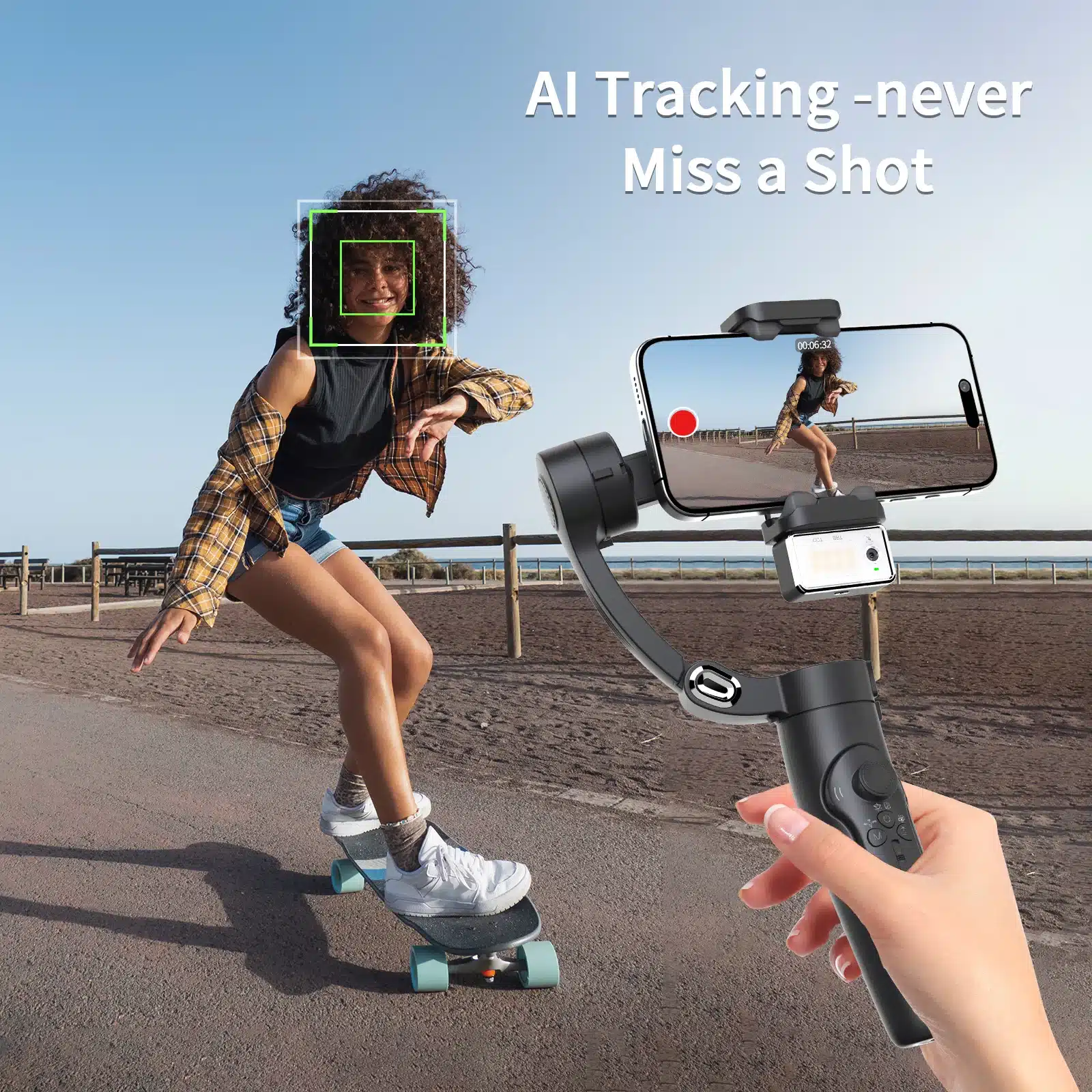 მობილურის კამერის სტაბილიზატორი / გიმბალი 3 მობილურის კამერის სტაბილიზატორი / გიმბალი - Image 3