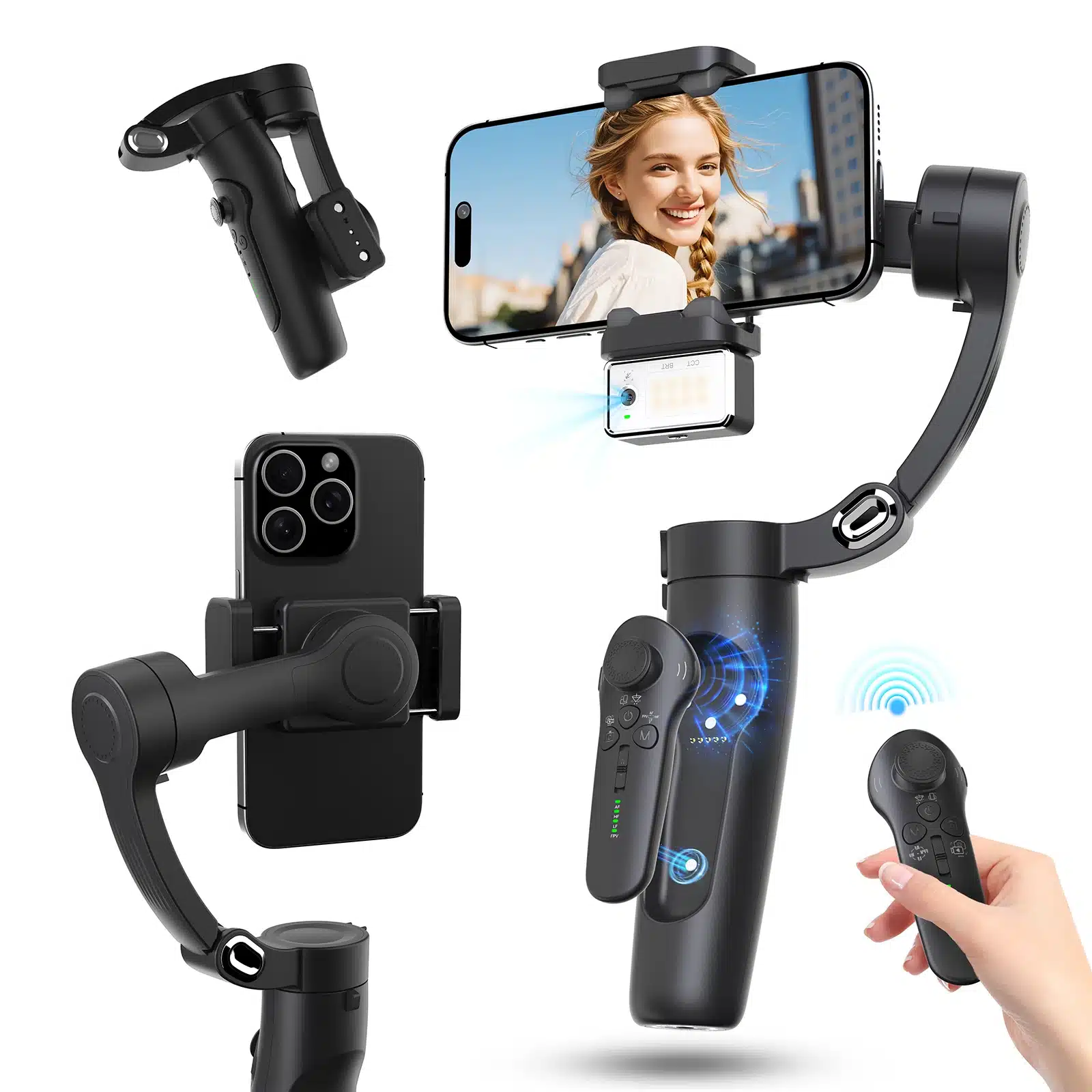 მობილურის კამერის სტაბილიზატორი / გიმბალი 1 მობილურის კამერის სტაბილიზატორი / გიმბალი