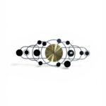 Home 33 დეკორატიული კედლის საათი მეტალის ჩარჩოთი თეთრ ფონზე