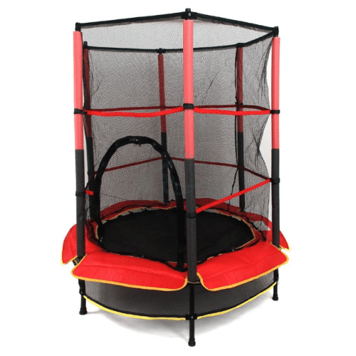 Playpen with a trampoline
